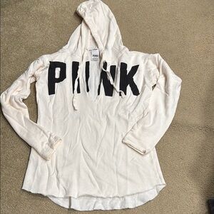 PINK Victoria's Secret Cream Oversized Sweatshirt